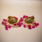 Rani Pink Heavy Jhumka Earrings