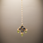 Emerald Kundan Gold-Tone Maang Tikka