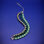 Mint Green Triple Strand Polished Bracelet