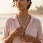 Pink Seashell Treasure Drop Necklace