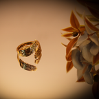 Golden Wings Cuff Ring anti--tarnish