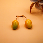 Canary Glossy Mango Drop Earrings