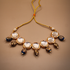 Sapphire Hues Kundan Choker Set