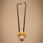 Golden Black Hexagonal Mangalsutra