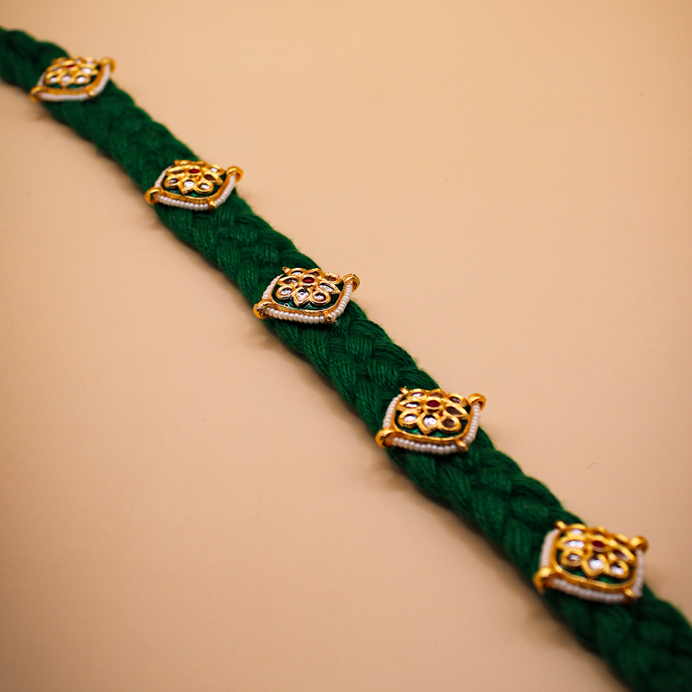 Jadau Hariyal Kundan Chowk Silk Thread Choker Necklace