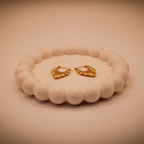 High Polish Ripple Texture Small Hoop Earrings