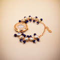Midnight Blue Regal Kundan Bracelet Watch