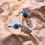Silver Leaf Dangle Earrings