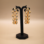 Stack-Drop Kundan Earrings