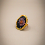 Statement Midnight Bloom Resin Ring