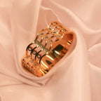 Glimmering Wave Golden Cuff Bracelet