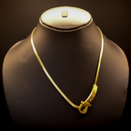 Sleek Serpent Golden Buckle Necklace anti-tarnish
