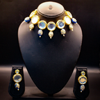 Sapphire Hues Kundan Choker Set