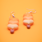 Stacked Yellow Hearts Dangle Earrings