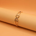 Pave Teardrop Golden Cuff Bracelet