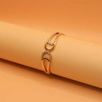 Pave Teardrop Golden Cuff Bracelet