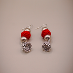 Agnivarna Silver-Oxdised Bells Thread Jewellery Set