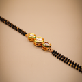 Golden Black Round-Drop Mangalsutra Bracelet