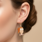 Abstract Face Dangle Earrings