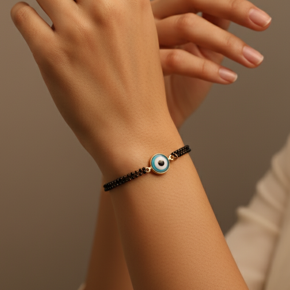 Evil Eye Charm Mangalsutra Bracelet