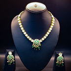 Panna Motif Kundan Jewellery Set