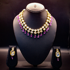 Grapevine Drip Kundan Necklace Set
