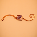 Lavender Bloom Arc Resin Cuff Bracelet
