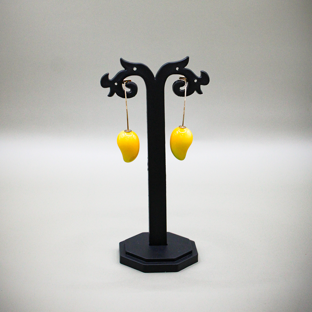 Canary Glossy Mango Drop Earrings