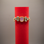 Pink Moti Cluster Kundan Bracelet