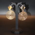 Golden Coil Statement Earrings