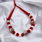 Mughal Flora Threadwork Pearl Necklace