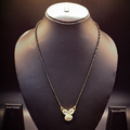 Golden Black Round & Drop Stone Work Mangalsutra