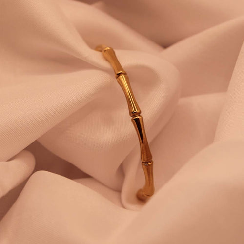 Golden Bamboo Cuff Bracelet
