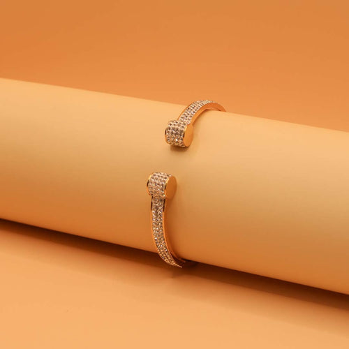 Crystal Glow Golden Cuff Bracelet