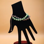 Mint Green Triple Strand Polished Bracelet