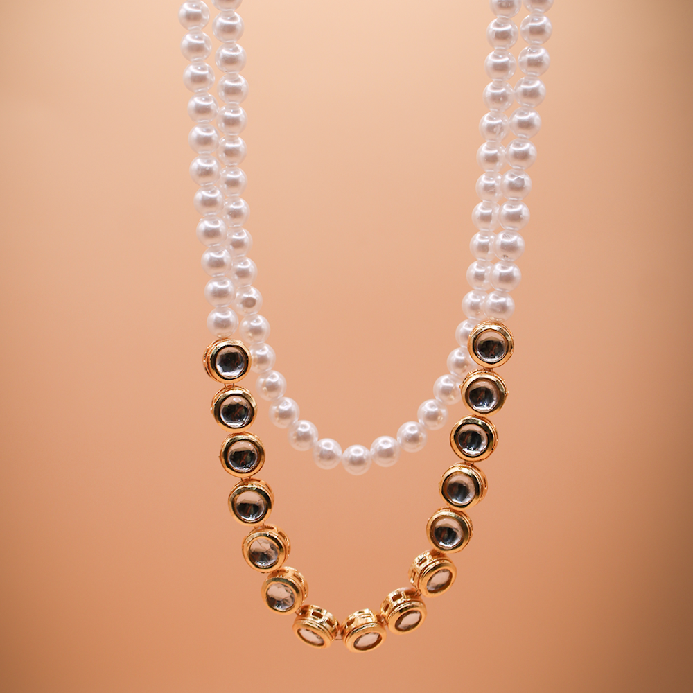 Moti-Kundan Ratan Mala Long Necklace