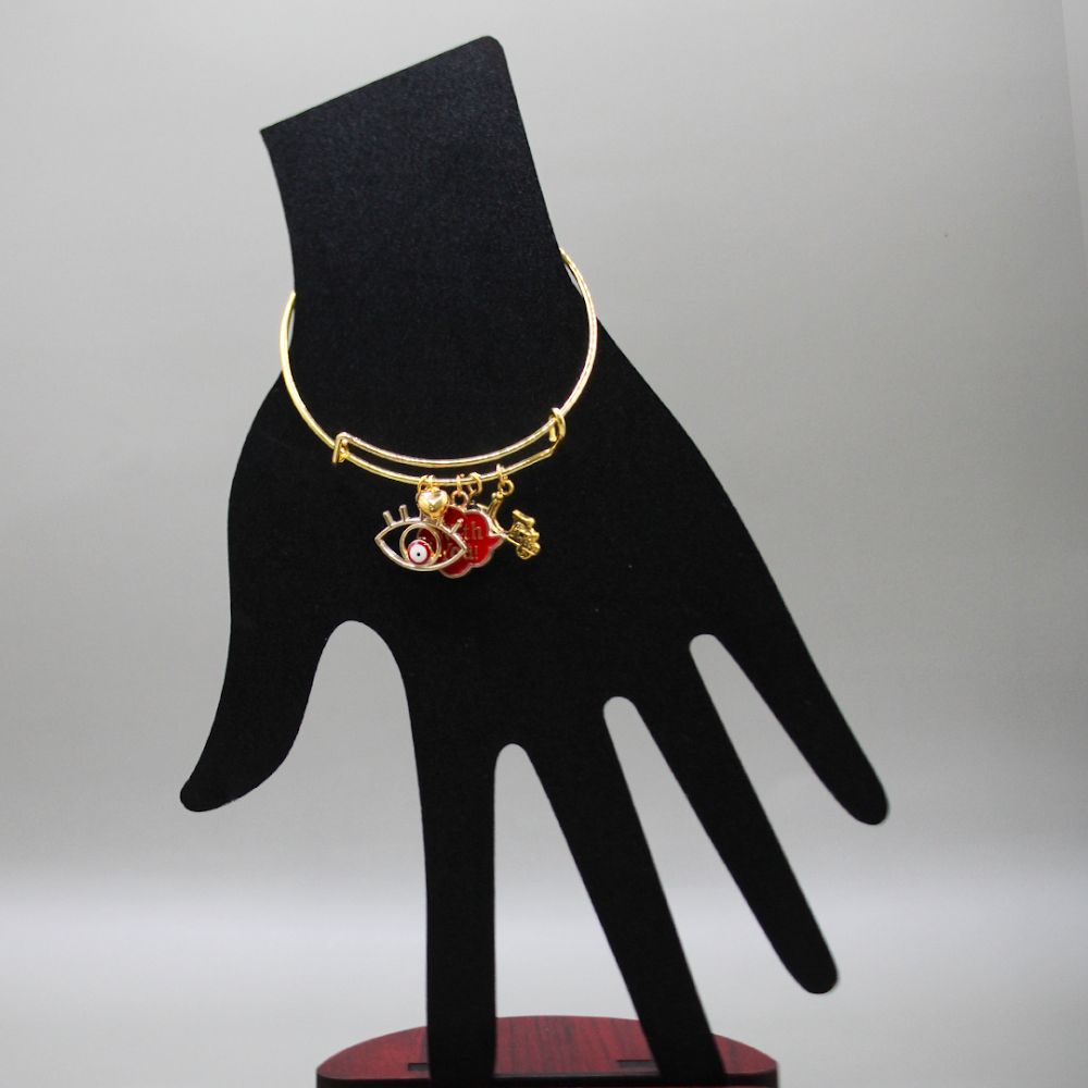 Golden Wishing Eye Charms Bracelet