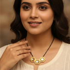 Golden Black Hexa-Trio Mangalsutra