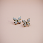 Moonbeam Butterfly Stud Earrings