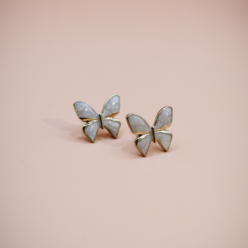 Moonbeam Butterfly Stud Earrings