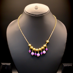 Amethyst Sphere Collar Necklace