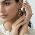 Golden Coil Drop Earrings
