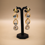 Tear Drop Kundan Dangle Earrings