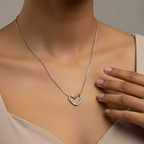 Minimalist Open Heart Promise Pendent anti--tarnish