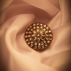 Oxidised Kundan Grand Disc Adjustable Cocktail Ring