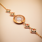 Emerald Meena Square Gilded Bracelet Watch