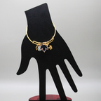 Black Leaf Golden Charms Bracelet