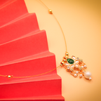 Emerald Bloom Trace Invisible Wire Necklace