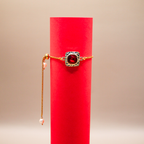 Crimson Square Kundan Bracelet