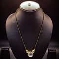 Golden Black Round Drop Mangalsutra